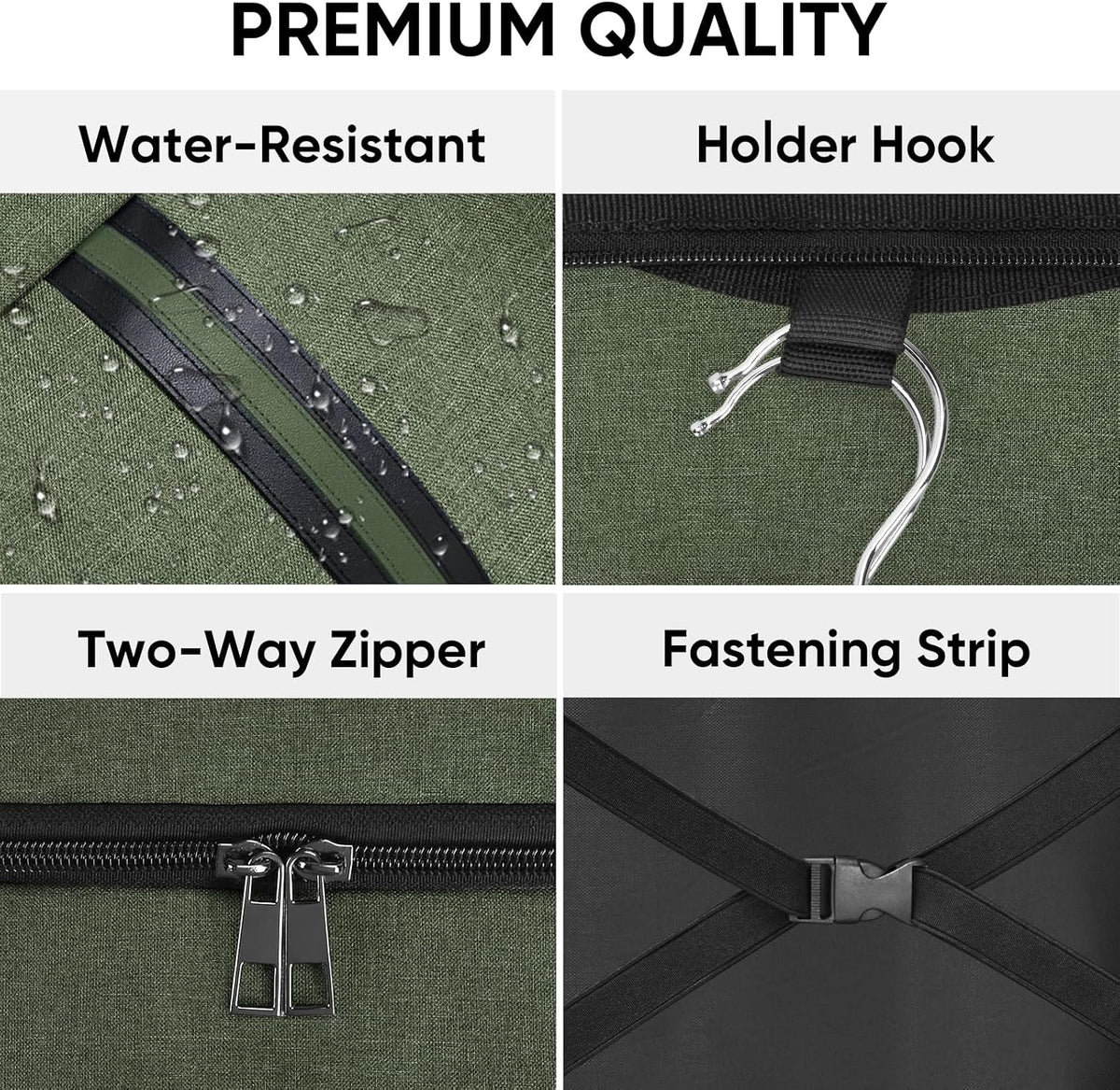 Travel Garment Bag, Travel Suit Bag for Men, Water Resistant Carry on Garment Bag for Hanging Clothes, Garment Duffel Bag for Travel Business (Pure Black-Convertible)