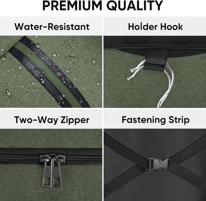 Travel Garment Bag, Travel Suit Bag for Men, Water Resistant Carry on Garment Bag for Hanging Clothes, Garment Duffel Bag for Travel Business (Pure Black-Convertible)