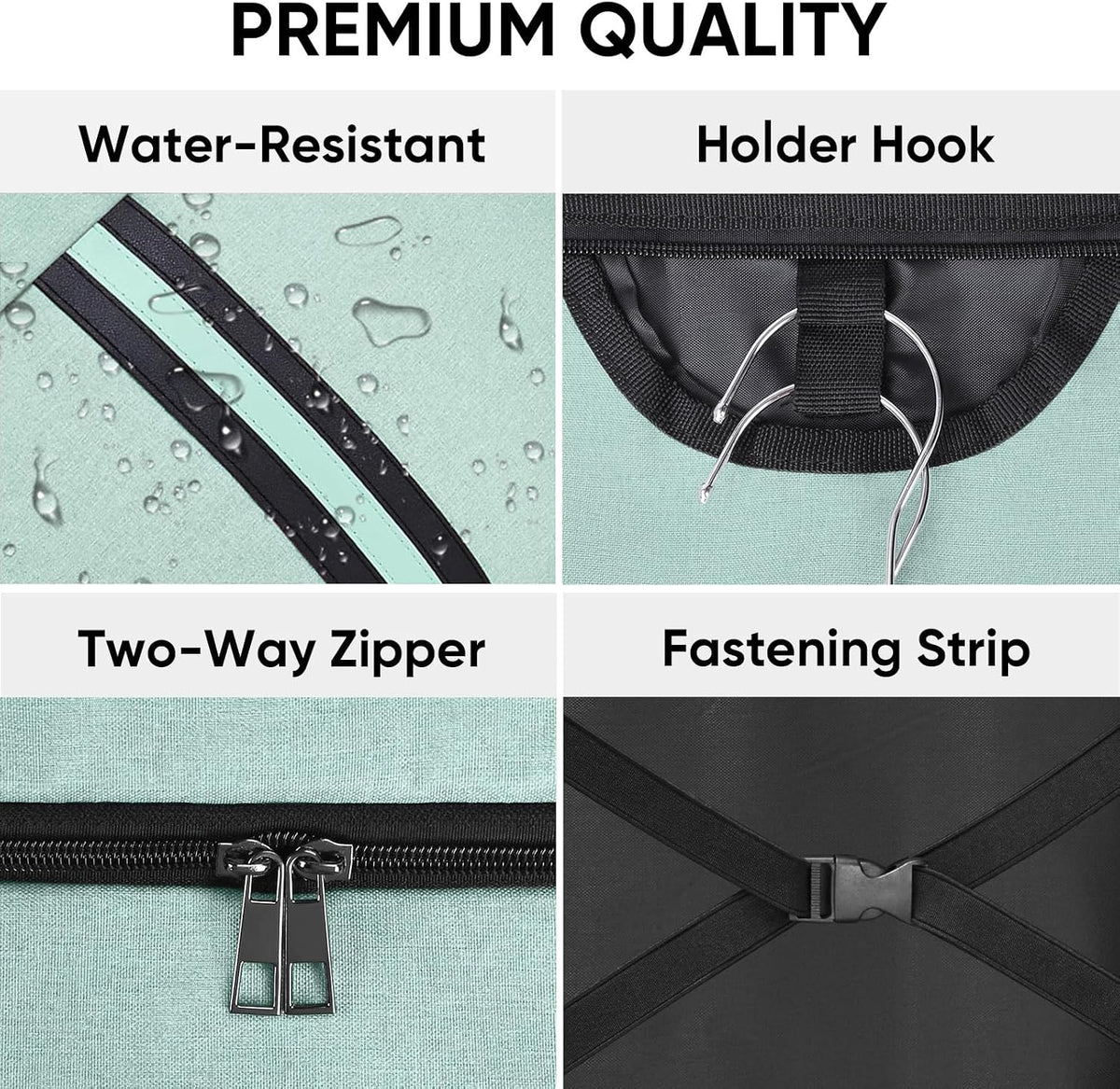 Travel Garment Bag, Travel Suit Bag for Men, Water Resistant Carry on Garment Bag for Hanging Clothes, Garment Duffel Bag for Travel Business (Pure Black-Convertible)