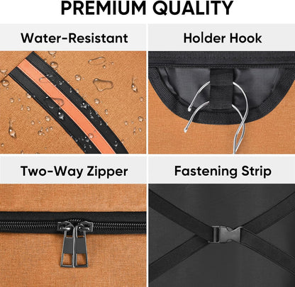Travel Garment Bag, Travel Suit Bag for Men, Water Resistant Carry on Garment Bag for Hanging Clothes, Garment Duffel Bag for Travel Business (Pure Black-Convertible)