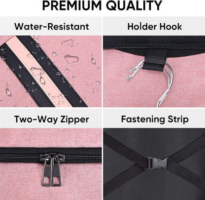 Travel Garment Bag, Travel Suit Bag for Men, Water Resistant Carry on Garment Bag for Hanging Clothes, Garment Duffel Bag for Travel Business (Pure Black-Convertible)
