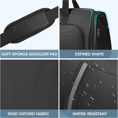 Travel Garment Bag, Travel Suit Bag for Men, Water Resistant Carry on Garment Bag for Hanging Clothes, Garment Duffel Bag for Travel Business (Pure Black-Convertible)
