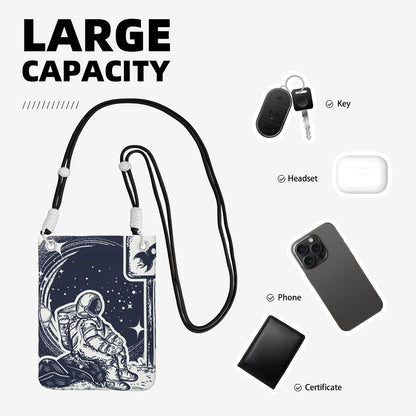 Space Tourism for Crossbody Phone Bag, Small & Lightweight Crossbody Purse for Women with Adjustable Strap, Water-Resistant Daily Commuter Bag for Phone, Wallet, Keys