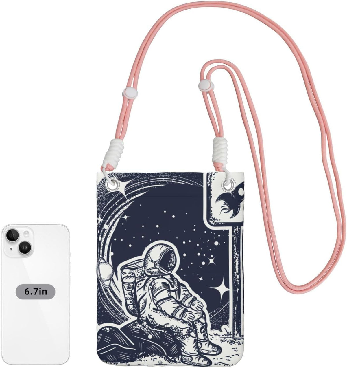 Space Tourism for Crossbody Phone Bag, Small & Lightweight Crossbody Purse for Women with Adjustable Strap, Water-Resistant Daily Commuter Bag for Phone, Wallet, Keys