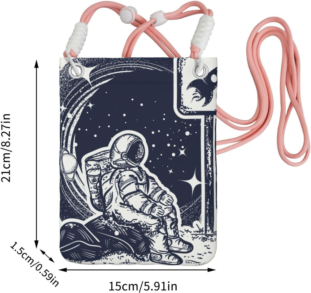 Space Tourism for Crossbody Phone Bag, Small & Lightweight Crossbody Purse for Women with Adjustable Strap, Water-Resistant Daily Commuter Bag for Phone, Wallet, Keys
