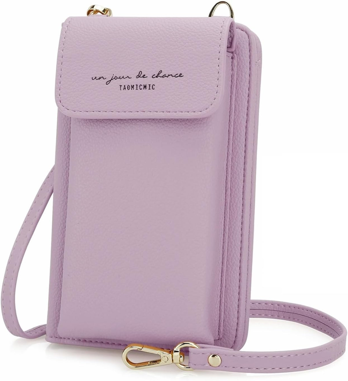 Leather Passport Wallet Crossbody Phone Bag, RFID Blocking Passport Holder Credit Cards Case for Women