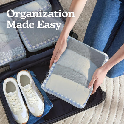 Space-Saving Compression Packing Cubes for Women, Men, Compressible Carry On Suit Case Organizer Luggage Packing Cubes for Travel Compression Organizer Bags for Luggage, Suitcase Cube