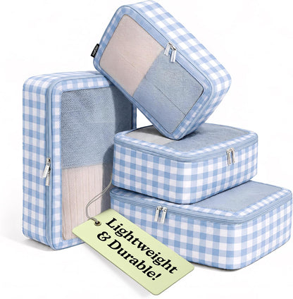 Space-Saving Compression Packing Cubes for Women, Men, Compressible Carry On Suit Case Organizer Luggage Packing Cubes for Travel Compression Organizer Bags for Luggage, Suitcase Cube