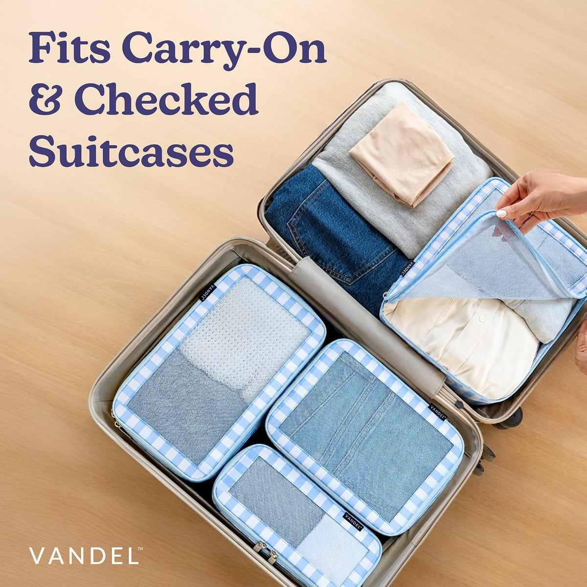 Space-Saving Compression Packing Cubes for Women, Men, Compressible Carry On Suit Case Organizer Luggage Packing Cubes for Travel Compression Organizer Bags for Luggage, Suitcase Cube