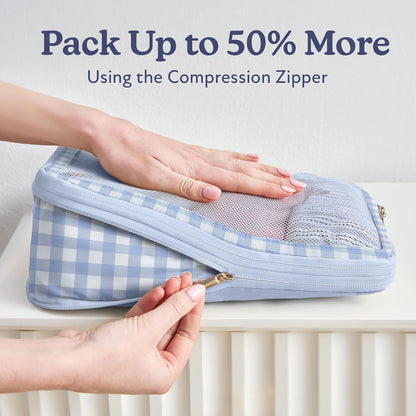 Space-Saving Compression Packing Cubes for Women, Men, Compressible Carry On Suit Case Organizer Luggage Packing Cubes for Travel Compression Organizer Bags for Luggage, Suitcase Cube