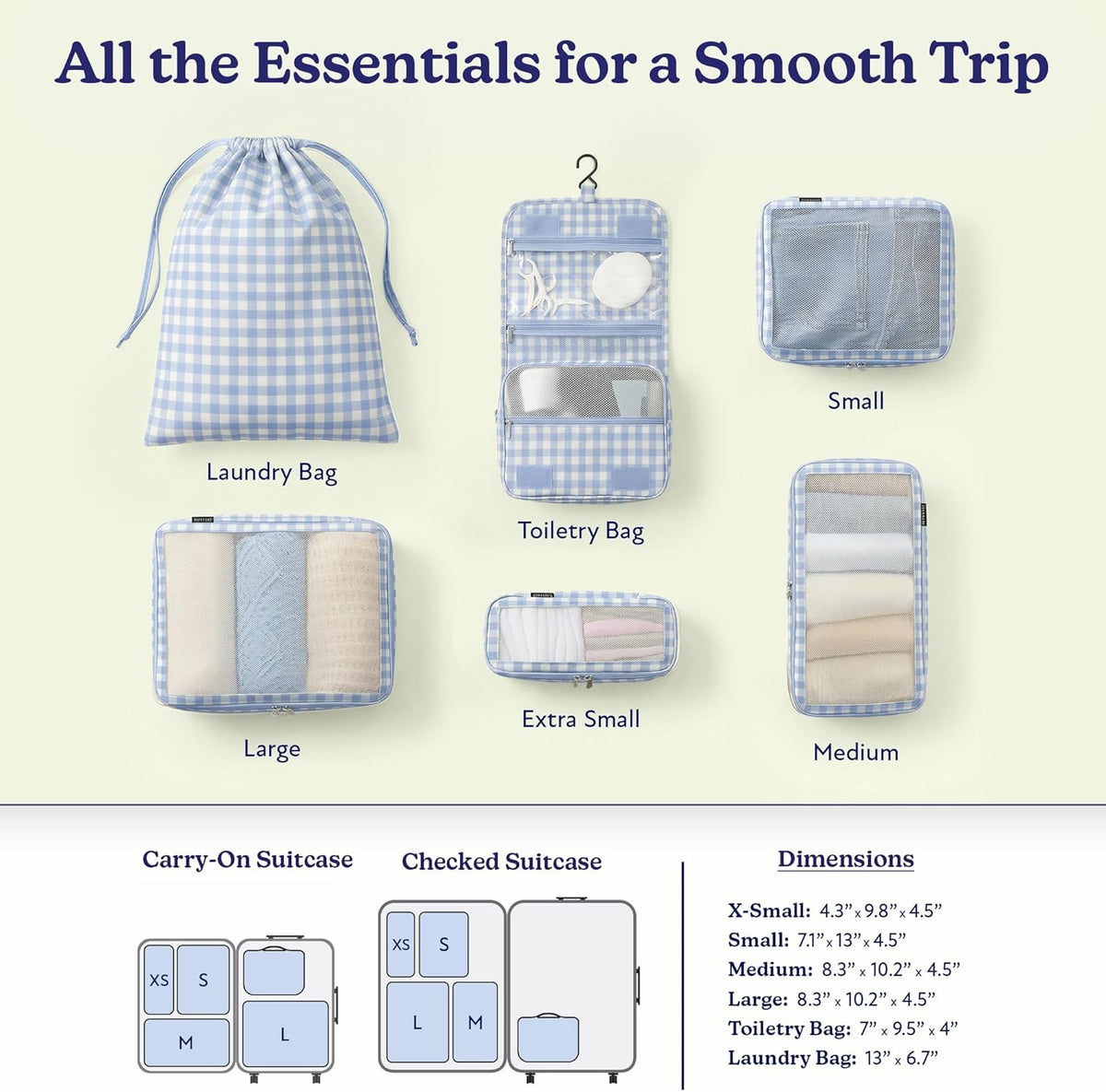 Space-Saving Compression Packing Cubes for Women, Men, Compressible Carry On Suit Case Organizer Luggage Packing Cubes for Travel Compression Organizer Bags for Luggage, Suitcase Cube