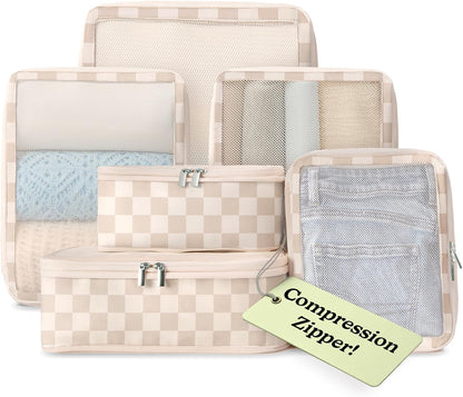 Space-Saving Compression Packing Cubes for Women, Men, Compressible Carry On Suit Case Organizer Luggage Packing Cubes for Travel Compression Organizer Bags for Luggage, Suitcase Cube