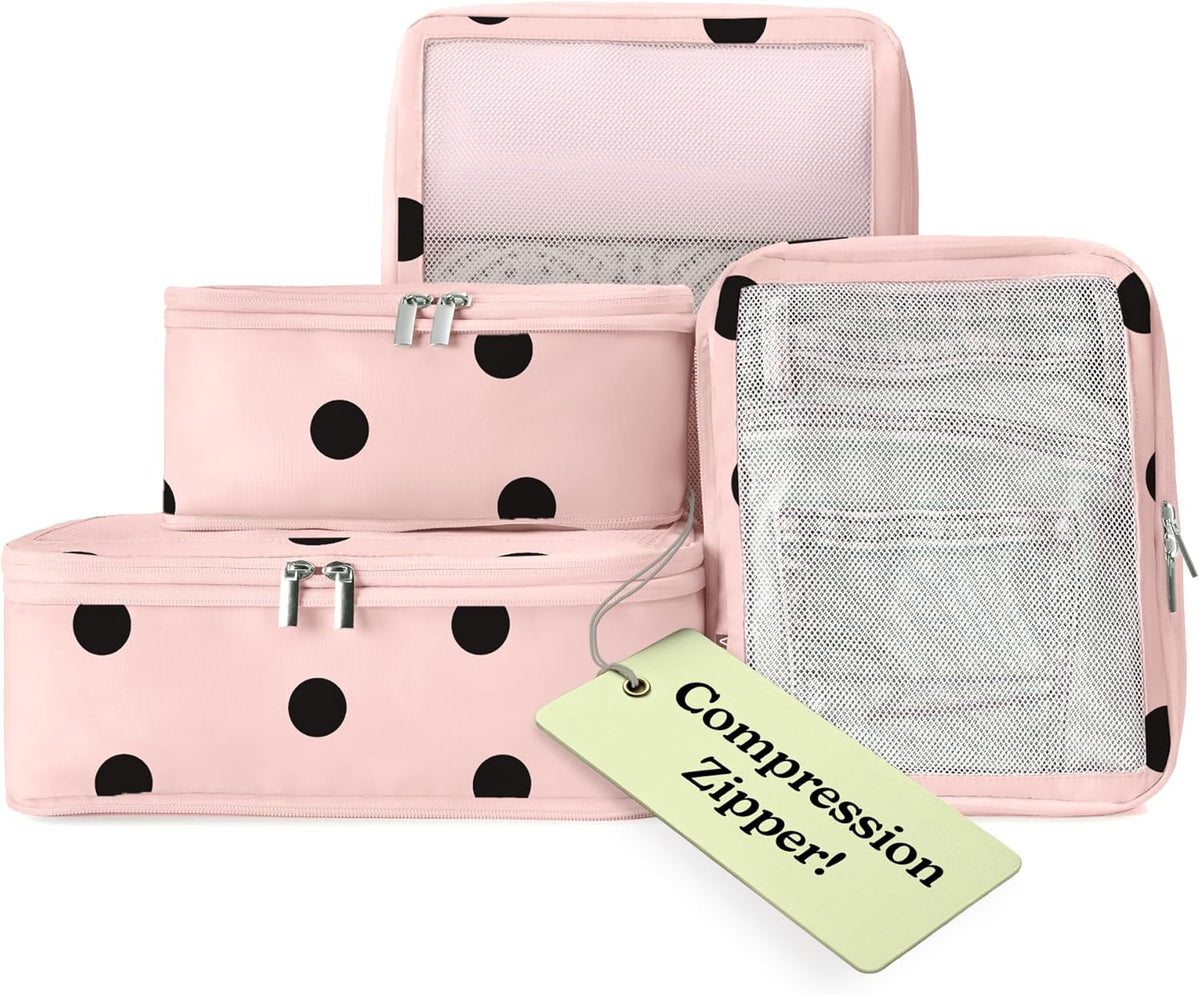 Space-Saving Compression Packing Cubes for Women, Men, Compressible Carry On Suit Case Organizer Luggage Packing Cubes for Travel Compression Organizer Bags for Luggage, Suitcase Cube