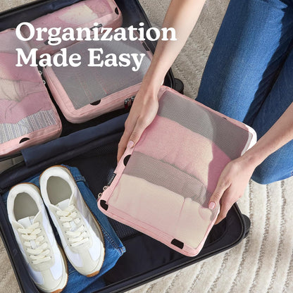 Space-Saving Compression Packing Cubes for Women, Men, Compressible Carry On Suit Case Organizer Luggage Packing Cubes for Travel Compression Organizer Bags for Luggage, Suitcase Cube