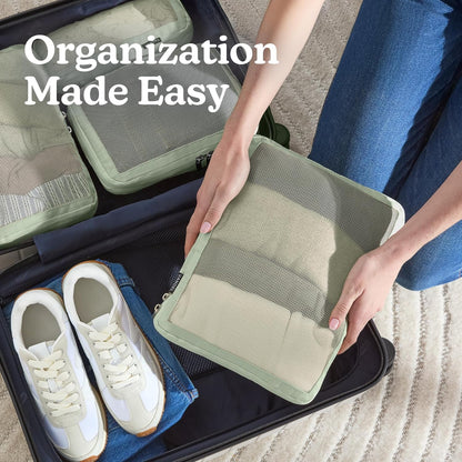 Space-Saving Compression Packing Cubes for Women, Men, Compressible Carry On Suit Case Organizer Luggage Packing Cubes for Travel Compression Organizer Bags for Luggage, Suitcase Cube