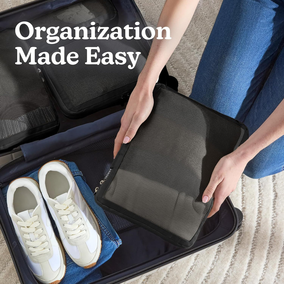 Space-Saving Compression Packing Cubes for Women, Men, Compressible Carry On Suit Case Organizer Luggage Packing Cubes for Travel Compression Organizer Bags for Luggage, Suitcase Cube