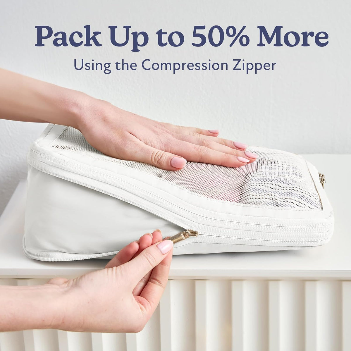 Space-Saving Compression Packing Cubes for Women, Men, Compressible Carry On Suit Case Organizer Luggage Packing Cubes for Travel Compression Organizer Bags for Luggage, Suitcase Cube
