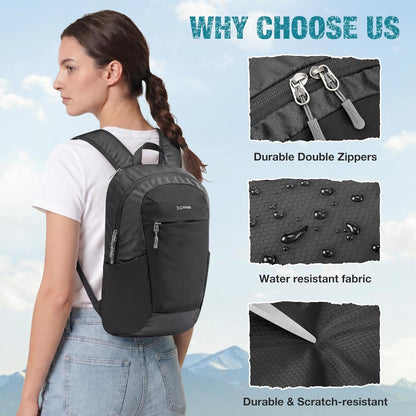 18L Lightweight Packable Hiking Backpack for Men Women | Small Foldable Daypack for Travel Camping Trip