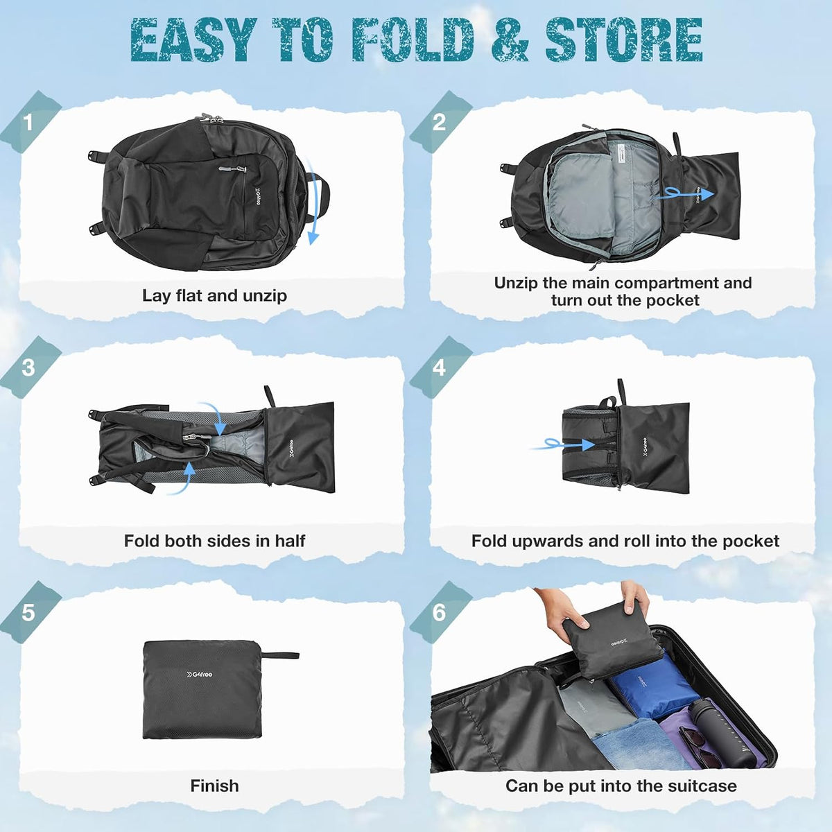 18L Lightweight Packable Hiking Backpack for Men Women | Small Foldable Daypack for Travel Camping Trip