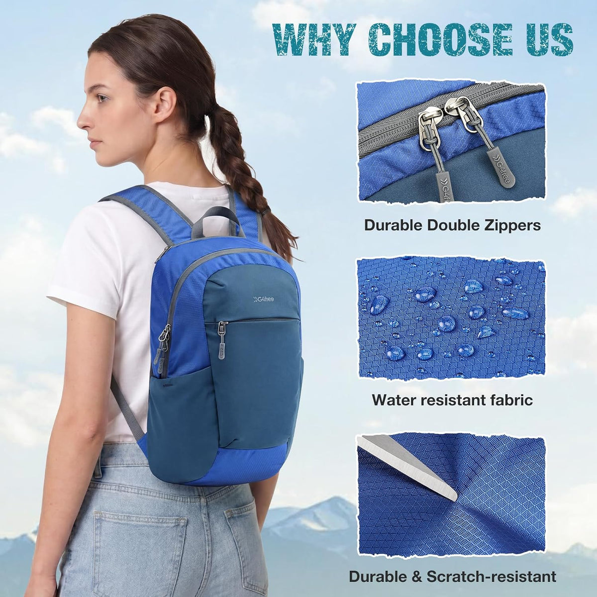 18L Lightweight Packable Hiking Backpack for Men Women | Small Foldable Daypack for Travel Camping Trip