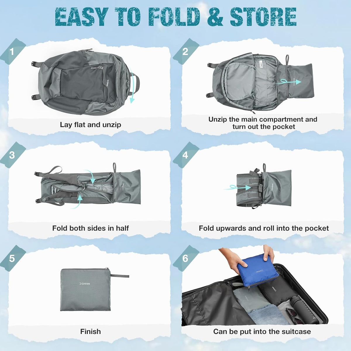 18L Lightweight Packable Hiking Backpack for Men Women | Small Foldable Daypack for Travel Camping Trip