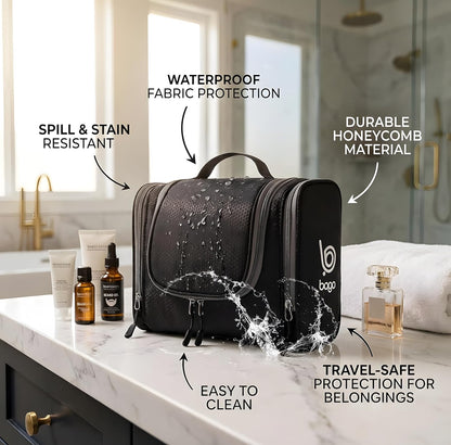 Bago Travel Toiletry Bag for Women and Men - Large Waterproof Hanging Large Toiletry Bag for Bathroom and Travel Bag for Toiletries Organizer -Makeup Bag (Blue)