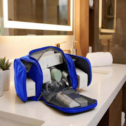 Bago Travel Toiletry Bag for Women and Men - Large Waterproof Hanging Large Toiletry Bag for Bathroom and Travel Bag for Toiletries Organizer -Makeup Bag (Blue)