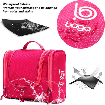 Bago Travel Toiletry Bag for Women and Men - Large Waterproof Hanging Large Toiletry Bag for Bathroom and Travel Bag for Toiletries Organizer -Makeup Bag (Blue)