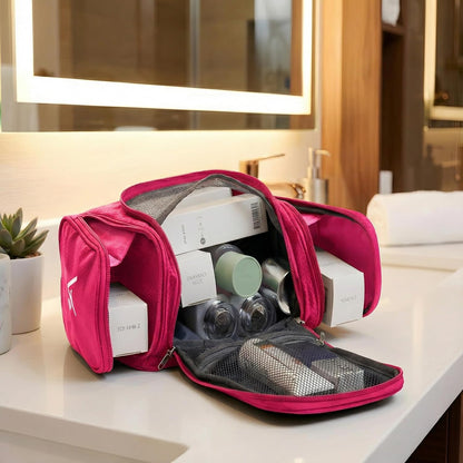 Bago Travel Toiletry Bag for Women and Men - Large Waterproof Hanging Large Toiletry Bag for Bathroom and Travel Bag for Toiletries Organizer -Makeup Bag (Blue)