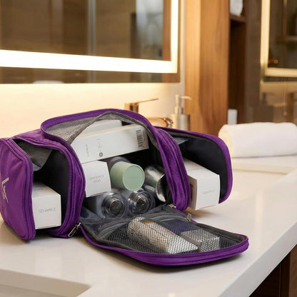 Bago Travel Toiletry Bag for Women and Men - Large Waterproof Hanging Large Toiletry Bag for Bathroom and Travel Bag for Toiletries Organizer -Makeup Bag (Blue)
