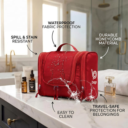Bago Travel Toiletry Bag for Women and Men - Large Waterproof Hanging Large Toiletry Bag for Bathroom and Travel Bag for Toiletries Organizer -Makeup Bag (Blue)