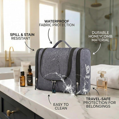 Bago Travel Toiletry Bag for Women and Men - Large Waterproof Hanging Large Toiletry Bag for Bathroom and Travel Bag for Toiletries Organizer -Makeup Bag (Blue)