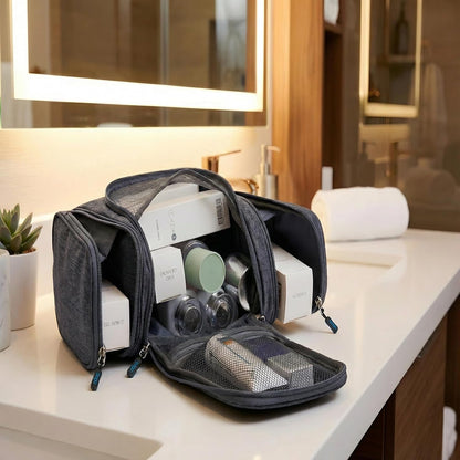 Bago Travel Toiletry Bag for Women and Men - Large Waterproof Hanging Large Toiletry Bag for Bathroom and Travel Bag for Toiletries Organizer -Makeup Bag (Blue)