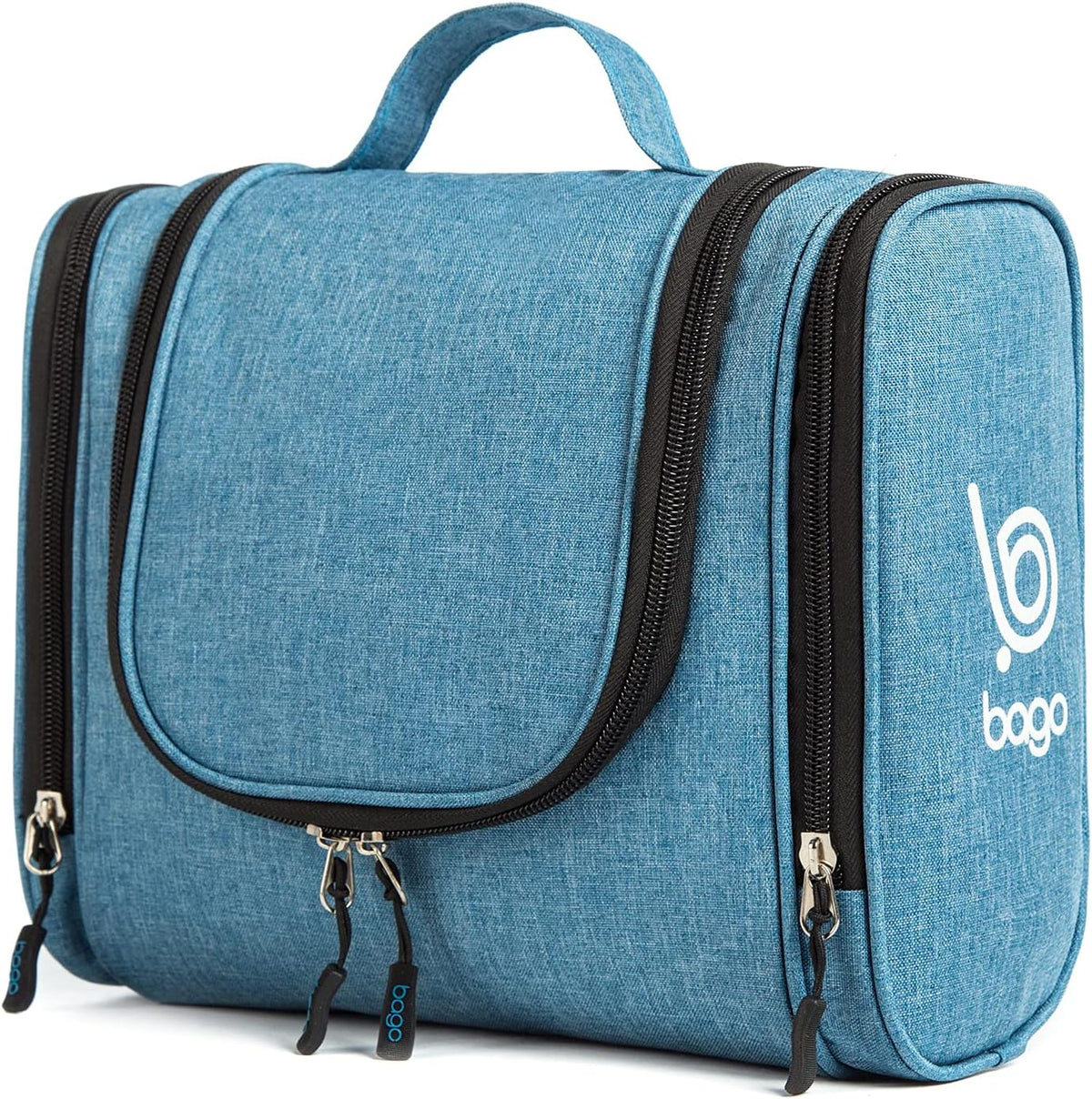 Bago Travel Toiletry Bag for Women and Men - Large Waterproof Hanging Large Toiletry Bag for Bathroom and Travel Bag for Toiletries Organizer -Makeup Bag (Blue)