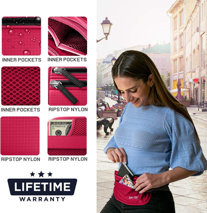Money Belt For Travel Wallet Belt Passport Holder Travel Pouch to Protect You With RFID Transmissions –Secure, Hidden
