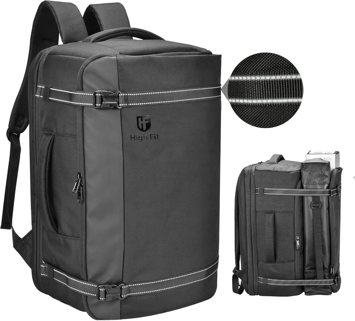 Laptop Backpack Carry-on, 40L Travel Backpacks, Lightweight Business Rucksack,TSA Friendly Airline Flight Approved Weekender Bag Daypack, Larger Durable Backpack Fits 17.3 Inch Laptop