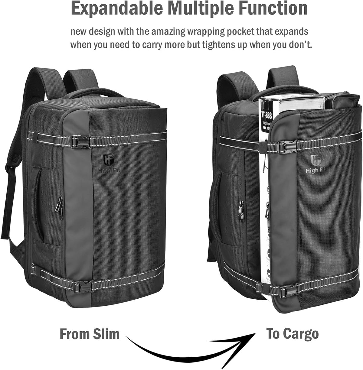 Laptop Backpack Carry-on, 40L Travel Backpacks, Lightweight Business Rucksack,TSA Friendly Airline Flight Approved Weekender Bag Daypack, Larger Durable Backpack Fits 17.3 Inch Laptop