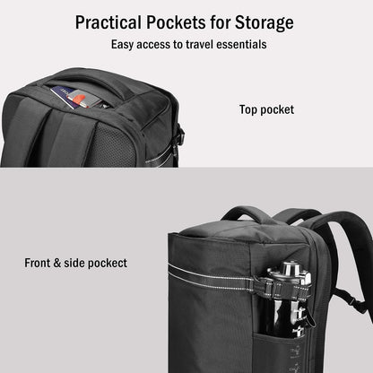 Laptop Backpack Carry-on, 40L Travel Backpacks, Lightweight Business Rucksack,TSA Friendly Airline Flight Approved Weekender Bag Daypack, Larger Durable Backpack Fits 17.3 Inch Laptop
