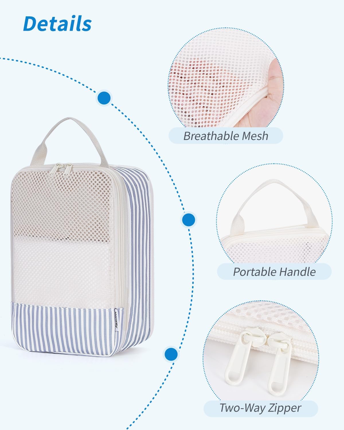 6 Set Compression Packing Cubes for Travel Women Men, Travel Cubes for Carry On Suitcase, Durable Compression Luggage Organizer Bags