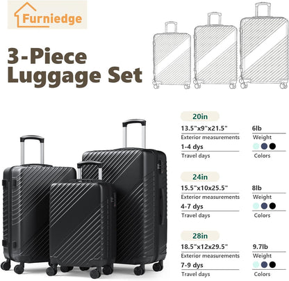 20 Inch Carry On Luggage - Expandable Hard Shell Suitcases Lightweight Travel Suitcase with TSA Security Lock Portable and Waterproof ABS Hardside Luggages with 360°Spinner Wheels, Blue