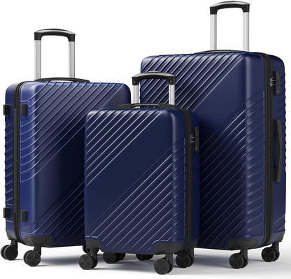 20 Inch Carry On Luggage - Expandable Hard Shell Suitcases Lightweight Travel Suitcase with TSA Security Lock Portable and Waterproof ABS Hardside Luggages with 360°Spinner Wheels, Blue