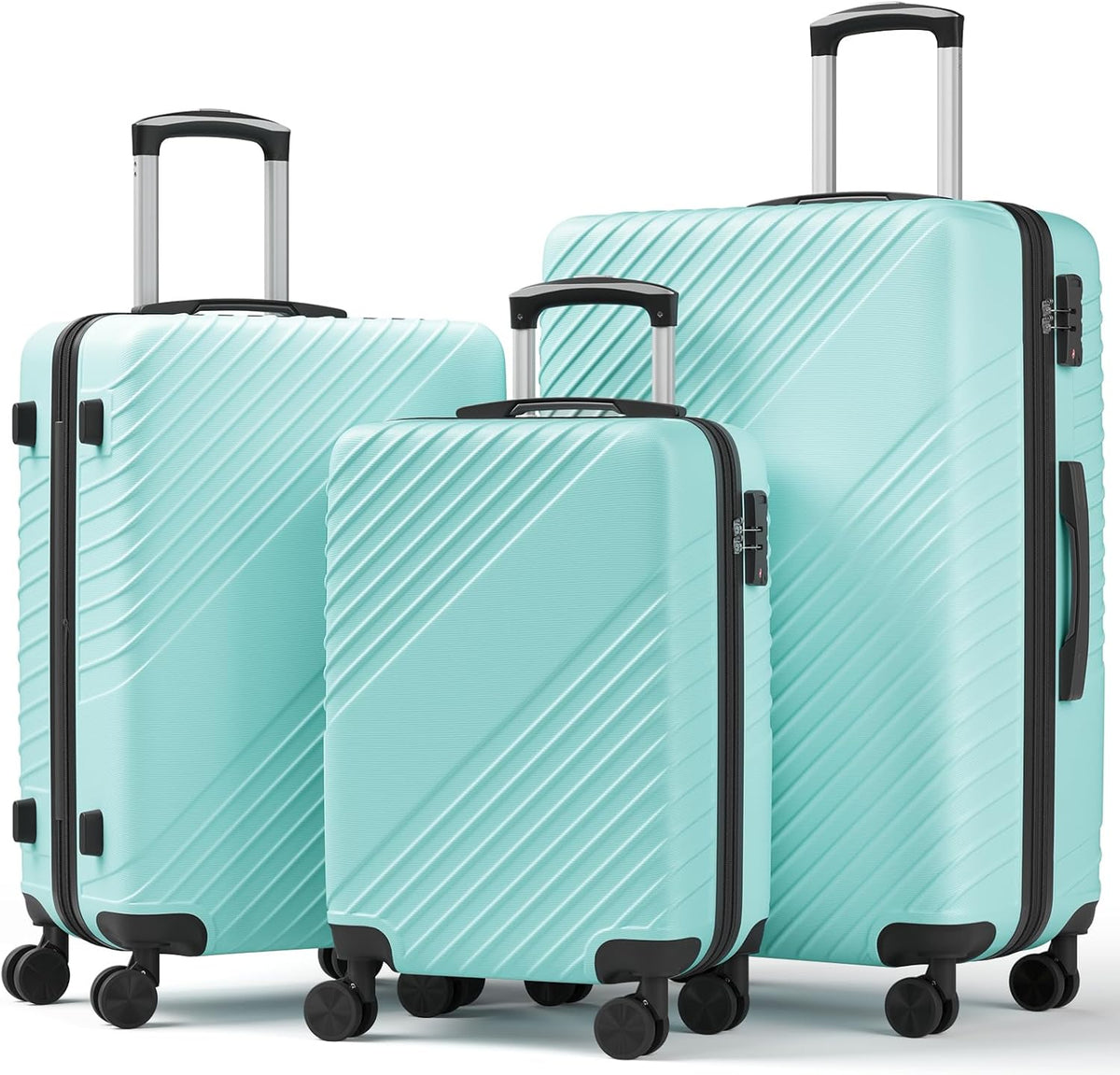 20 Inch Carry On Luggage - Expandable Hard Shell Suitcases Lightweight Travel Suitcase with TSA Security Lock Portable and Waterproof ABS Hardside Luggages with 360°Spinner Wheels, Blue