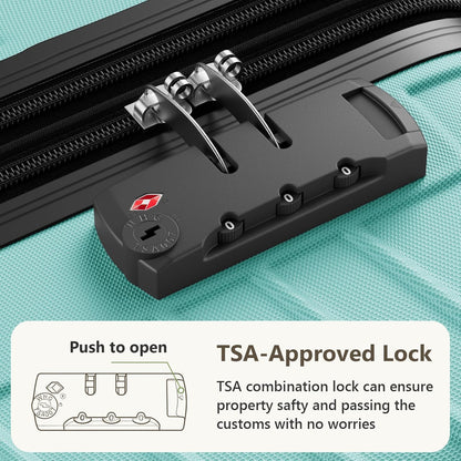 20 Inch Carry On Luggage - Expandable Hard Shell Suitcases Lightweight Travel Suitcase with TSA Security Lock Portable and Waterproof ABS Hardside Luggages with 360°Spinner Wheels, Blue
