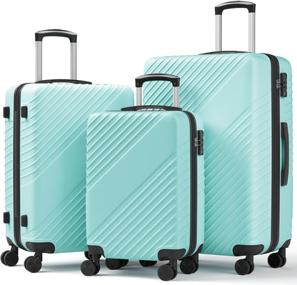 20 Inch Carry On Luggage - Expandable Hard Shell Suitcases Lightweight Travel Suitcase with TSA Security Lock Portable and Waterproof ABS Hardside Luggages with 360°Spinner Wheels, Blue