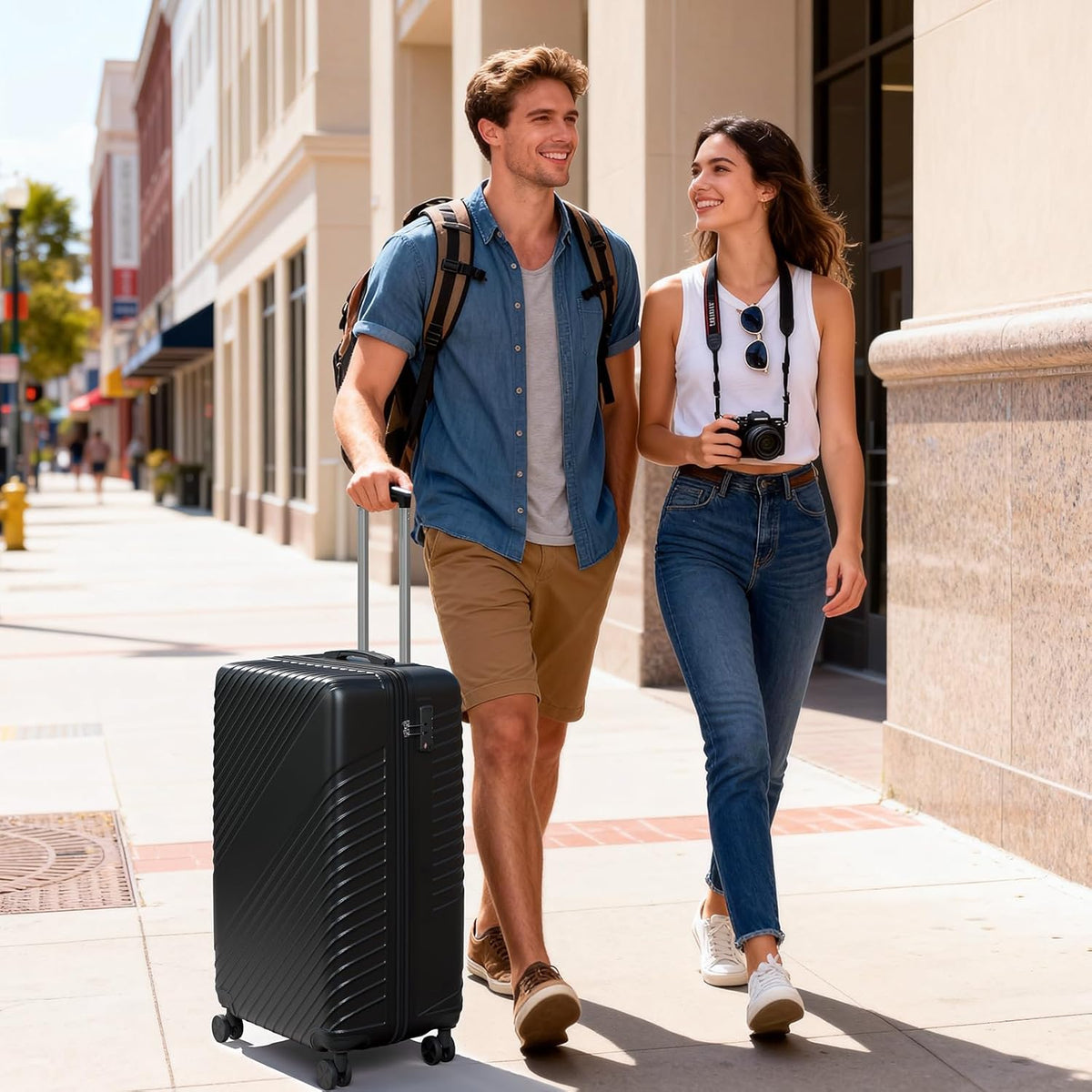 20 Inch Carry On Luggage - Expandable Hard Shell Suitcases Lightweight Travel Suitcase with TSA Security Lock Portable and Waterproof ABS Hardside Luggages with 360°Spinner Wheels, Blue