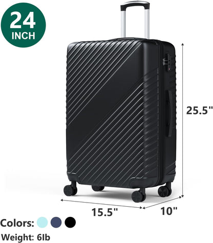 20 Inch Carry On Luggage - Expandable Hard Shell Suitcases Lightweight Travel Suitcase with TSA Security Lock Portable and Waterproof ABS Hardside Luggages with 360°Spinner Wheels, Blue