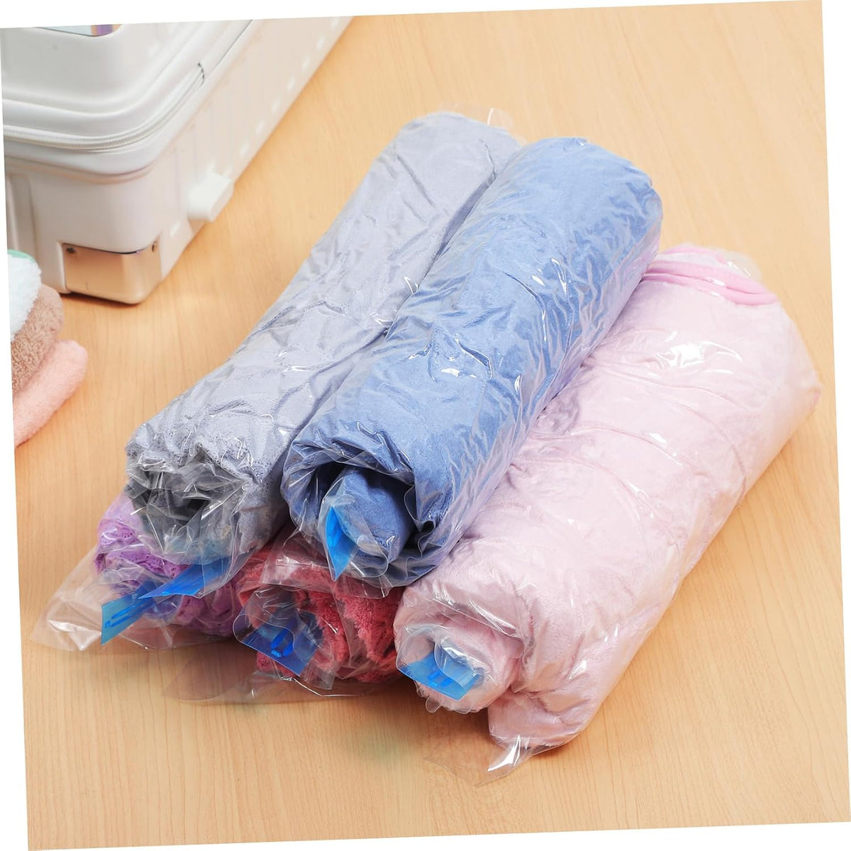 12pcs up Compression Travel Bags Vacuum Storage Organizers for Clothes Space-saving Packing for Home and Travel Hand-rolled Vacuum Bags