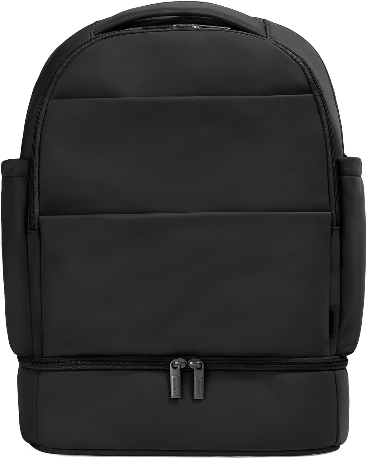Double Diaper Backpack - Water-Repellent Diaper Bag Backpack with Changing Pad, Trolley Sleeve, Stroller Straps, Interior and Exterior Pockets - Jet Black