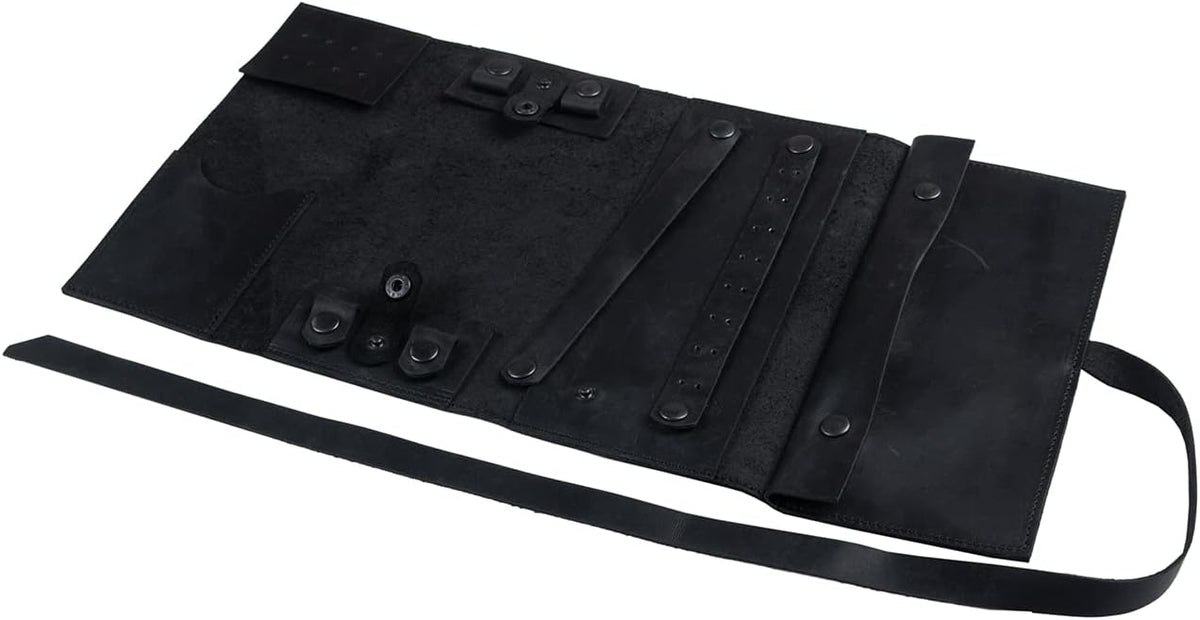 Jewelry Leather Organizer. Mothers Day Leather Organizer. Jewelry Roll. Jewelry Holder. Travel Jewelry Case. Birthday, ChristmasGift. (Black)