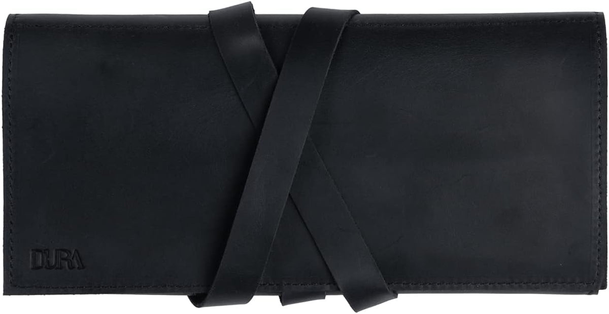 Jewelry Leather Organizer. Mothers Day Leather Organizer. Jewelry Roll. Jewelry Holder. Travel Jewelry Case. Birthday, ChristmasGift. (Black)